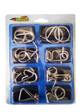 3d metal puzzles, set of 8, dark blue set