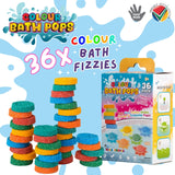 The Bean People Colourful Bath Pops Bath Bombs - 36 Pack