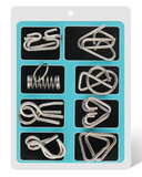 Metal Puzzles, riddles, Light blue set