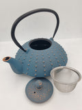 Cast iron tea pot 800ml , Cildan tea merchant cast iron teapots, Blue cast iron teapot and accessories
