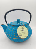 Cast iron teapot 1000ml turquoise, Cildan tea merchant, teapot with tag