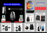 LED back pack, laptop bag, product image,specifications