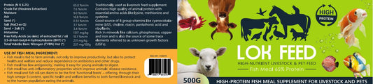 Fish meal - LOK | 1000g | Natural Fertilizer or Protein Source for Animal Feed