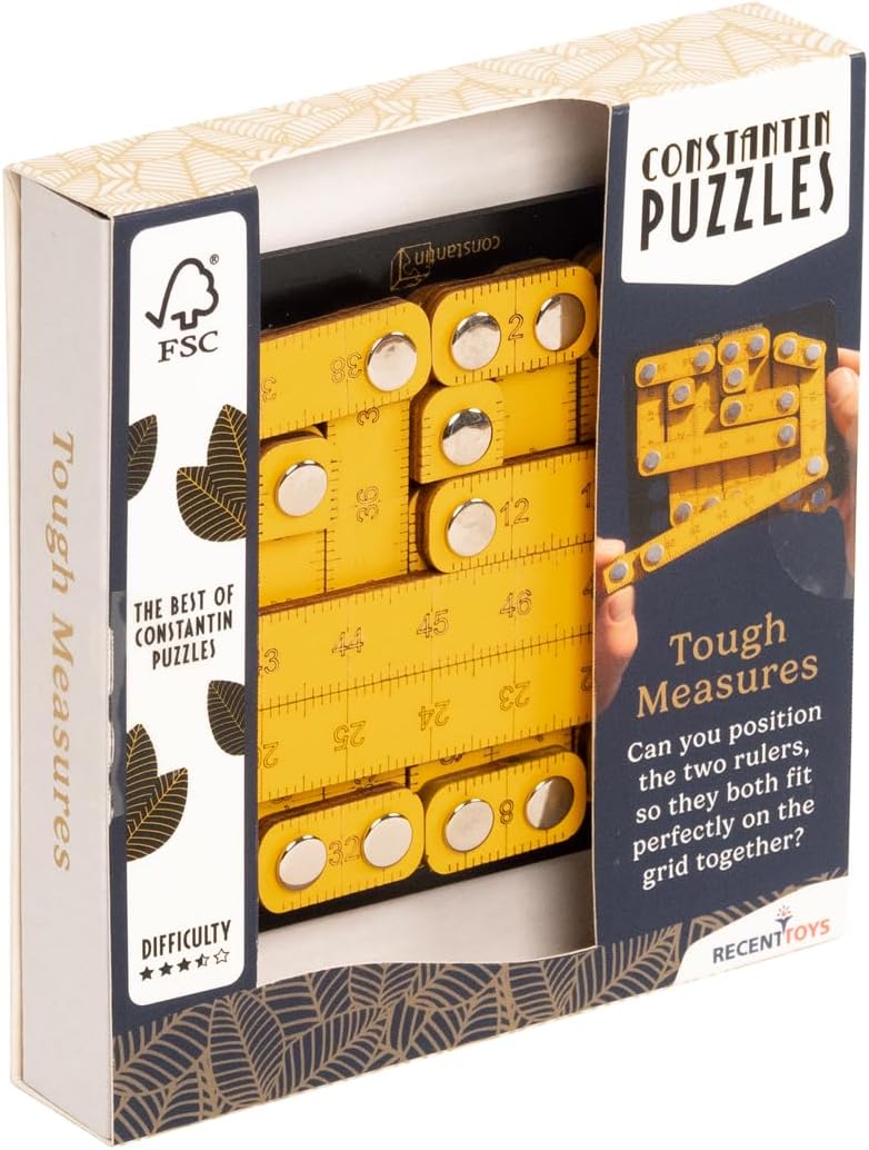 tough measures, brainteasers, riddles, recent toys, packaged product image angle view