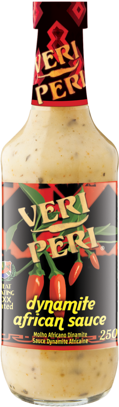 Veri Peri Dynamite African Sauce. Veri Peri Sauce Hot African Sauce.