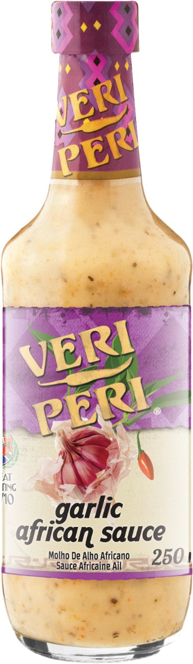 Veri Peri Garlic African Sauce. Veri Peri Sauce Hot African Sauce.