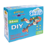 FiZZLeS Slidey 34 piece bath toy slide, Large Slide Construction Bath Toys for boys and girls