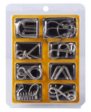 Metal Puzzles, riddles, yellow set
