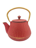 Cast iron teapot, Cildan Tea Merchant, Red Cast iron teapot 1000ml