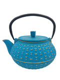 Cast iron teapot 1000ml turquoise, Cildan tea merchant, teapot