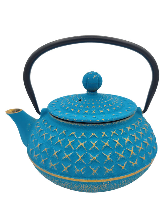 The Cildan tea Merchant, Tea Merchant, Cast iron Teapot x Design 600ml Turquoise