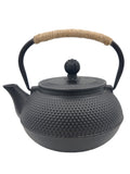 The Cildan Tea Merchant, Cast Iron Teapot with Rope Handle, Cast Iron Teapot Black 600ml
