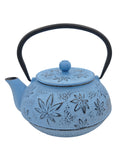 The Cildan Tea Merchant, The tea merchant, Cast iron teapot 600ml Autumn leaf Light Blue