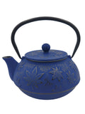 The Cildan Tea Merchant, The tea merchant, Cast iron teapot 600ml Autumn leaf Blue
