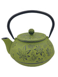 The Cildan Tea Merchant, The tea merchant, Cast iron teapot 600ml Autumn leaf Green