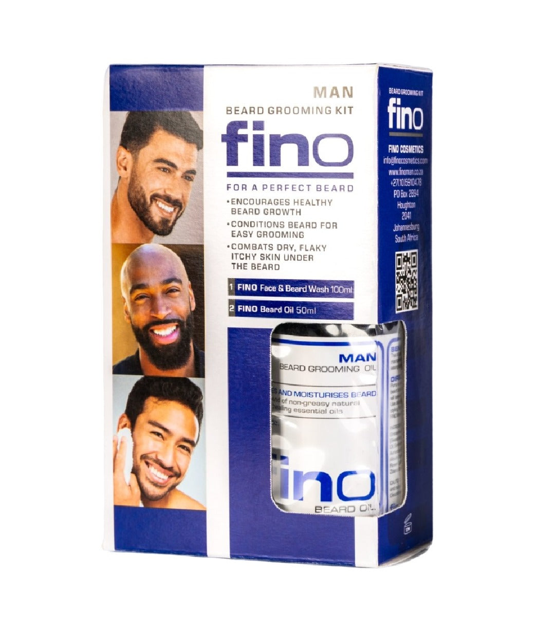 Fino Beard Grooming Kit - Beard Oil & Beard & Face Wash Kit