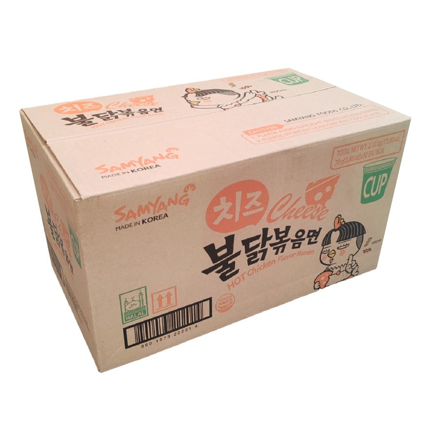 Samyang Korean Buldak Fire Noodles Cups - Bulk 30 Pack