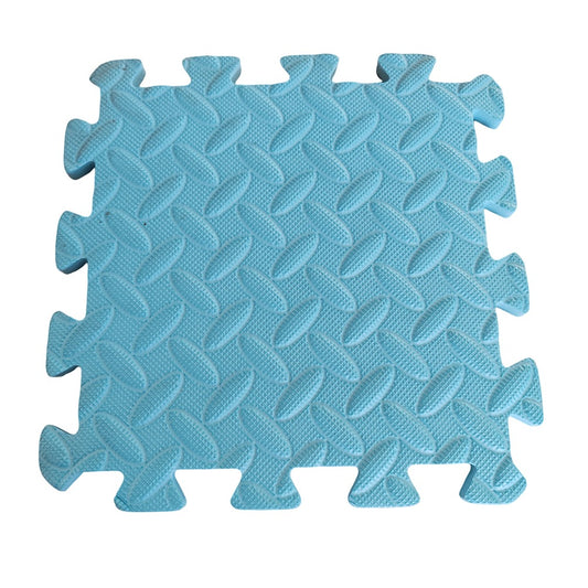 An blue Eva Foam coloured mat with a textured surface, consisting of 6 interlocking pieces