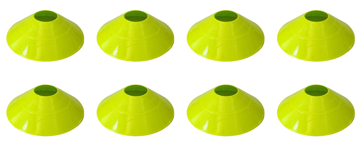 Flat Marker Disc Training Cones - 8 Pack - Assorted Colours - view 2