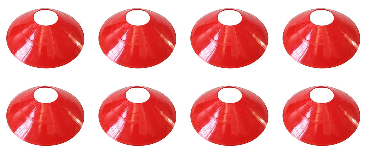 Flat Marker Disc Training Cones - 8 Pack - Assorted Colours - view 3