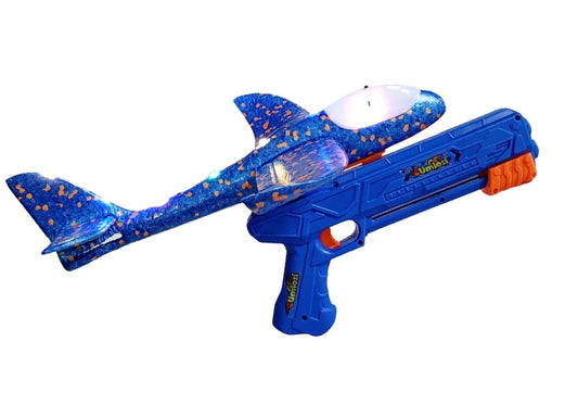 Airplane Foam Glider & Gun Launcher - 2 Flight Modes