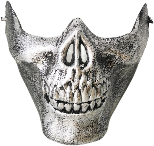 Half Skeleton Face Dress Up Mask For Adults - Halloween