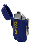 lighter, rechargeable, usb lighter, windproof and waterproof, blue