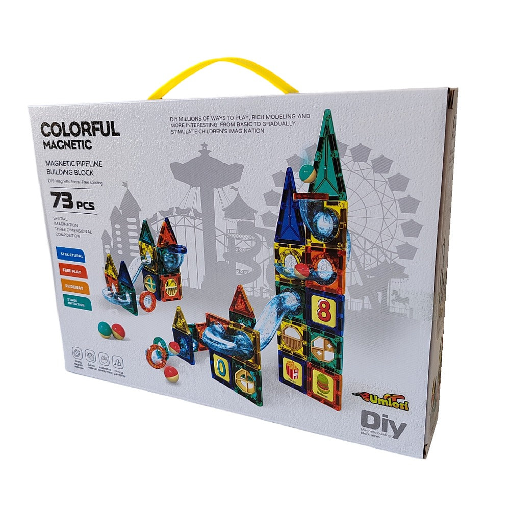 Magnet Pipeline & Building Block Set - 73pc