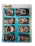 3d metal puzzles, set of 8 light blue set.