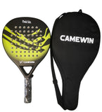 Carbon Fibre Padel Racket / Bat - Marble Design & Padded Carry Bag