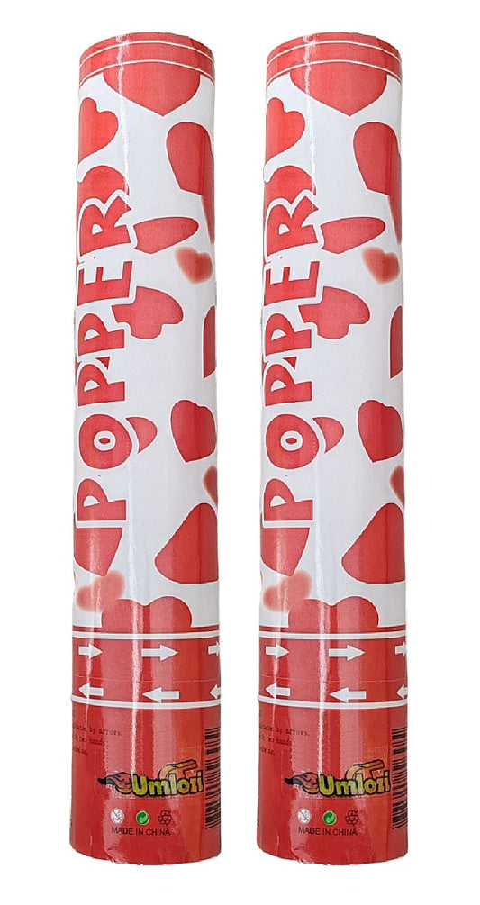 Party Popper - Heart Confetti - 2 Pack