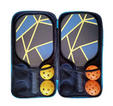 Pickleball Set Of 2 x Fiberglass Paddles, 4 Pickleball Balls & Carry Bag