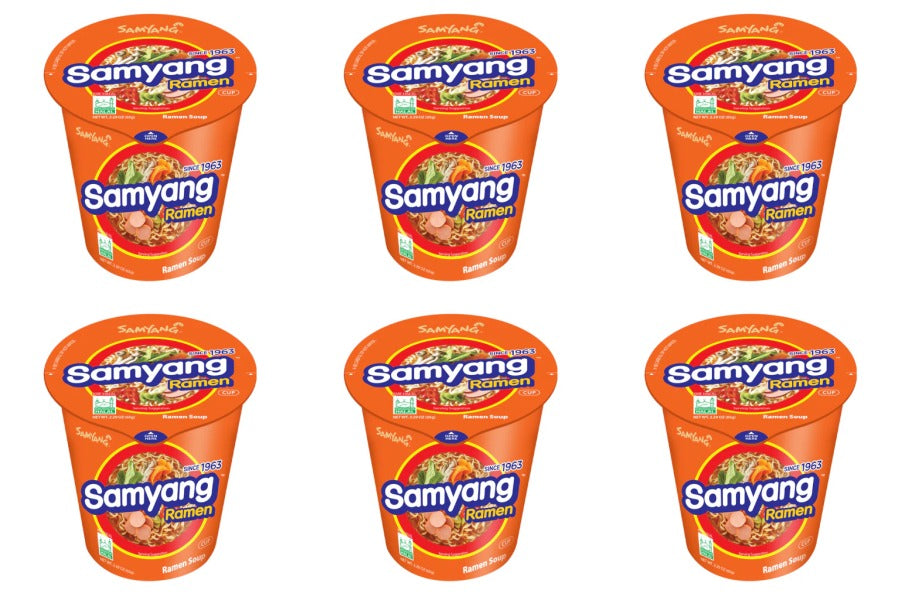 Samyang Spicy Ramen Noodle Cups 80g - 6 Pack