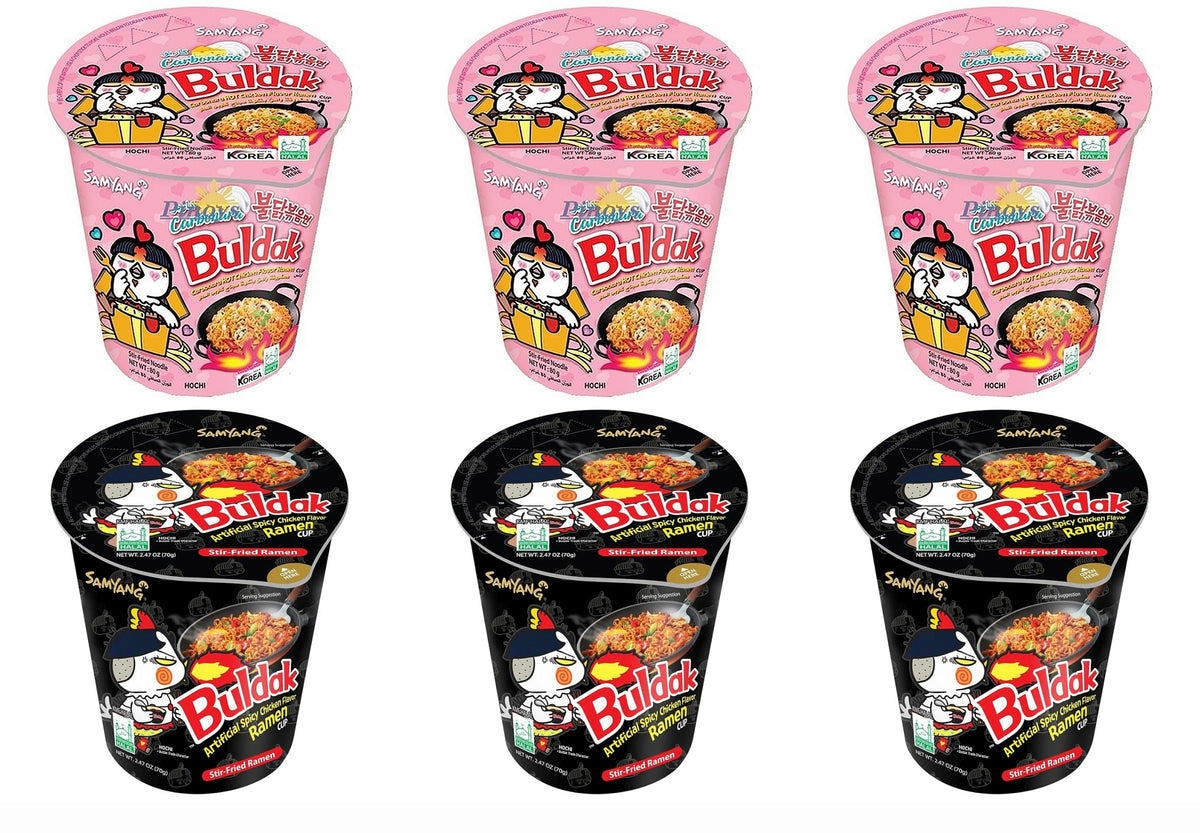 Samyang Noodles, Ramen Noodles, Spicy ramen Carbonara & Original