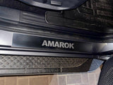 Scuff plates on Amarok, stainless steel scuff plates, umlozi scuff plates