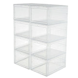 Transparent Plastic Stackable Storage Boxes For Shoes Or Other Items-8 Pack