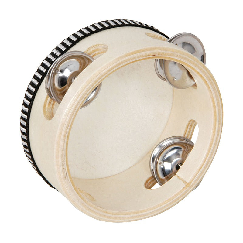 Wooden Tambourine 10 cm - 2 Pack