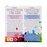 bath bombs, fizzles, value pack ,back of the packaging