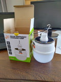 solar emergency rechargeable light product and packaging image