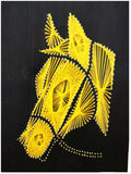 String Art Kit & Black Wood Frame Board - Horse - 40 x 30 cm