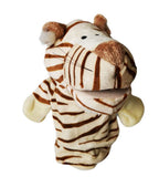 Hand puppet tiger with movable fingers