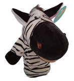 hand puppet zebra with movable fingers and mouth