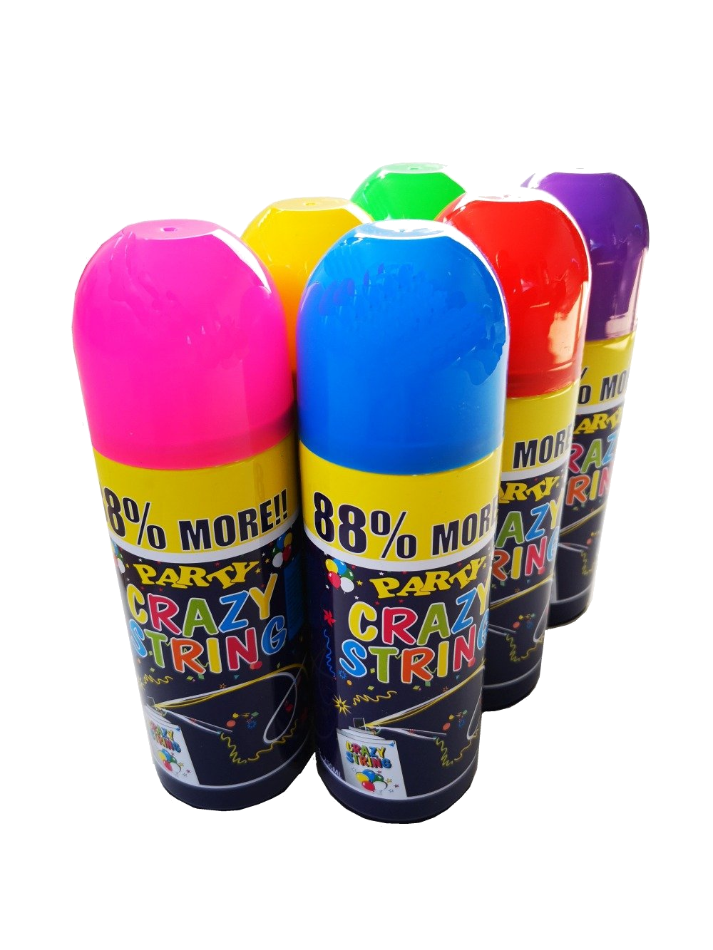 Party Crazy String Spray 250ml - 6 Pack