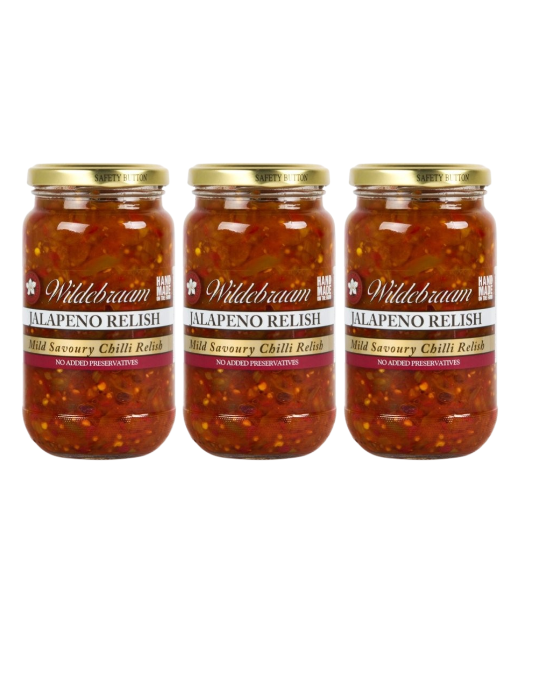 Wildebraam Jalapeno Relish Mild Heat (2/10) 3 x 430g Jars