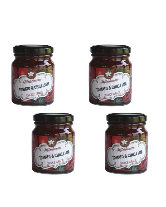 Wildebraam Mild Tomato and Chilli Jam (1/10) 4 x 180g Jars