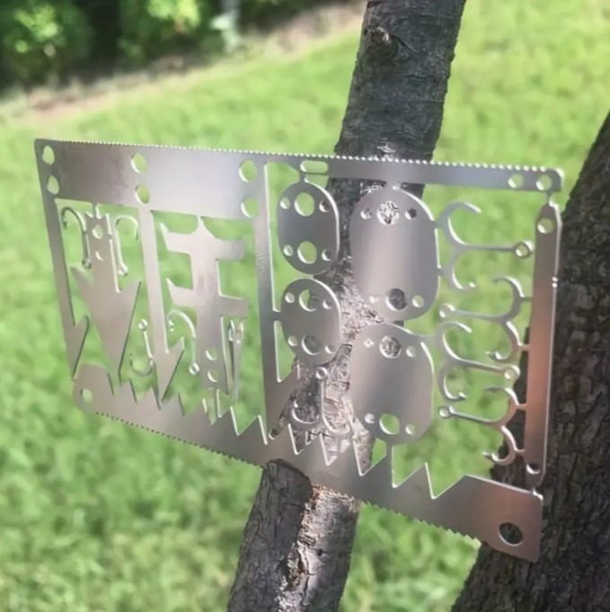 Survival Tool Card 22 In 1 Survival Card-Multi Purpose Pocket Tool Stainless Steel Outdoor Survival Camping Fishing Tool