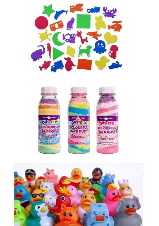 Bath Magic Bath Party Gift Boxes - with an animal soap holder sponge