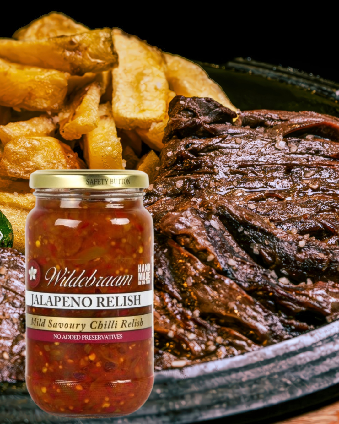 Wildebraam Jalapeno Relish Mild Heat (2/10) 3 x 430g Jars