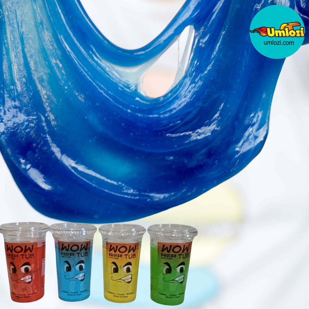 Slime, Wowtub, Wow, 4 pack wowtub squish image, Blue slime close up