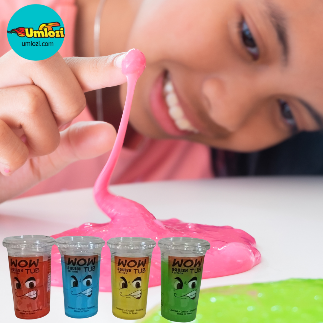 Slime, Wowtub, Wow, 4 pack wowtub squish image, girl playing with slime image